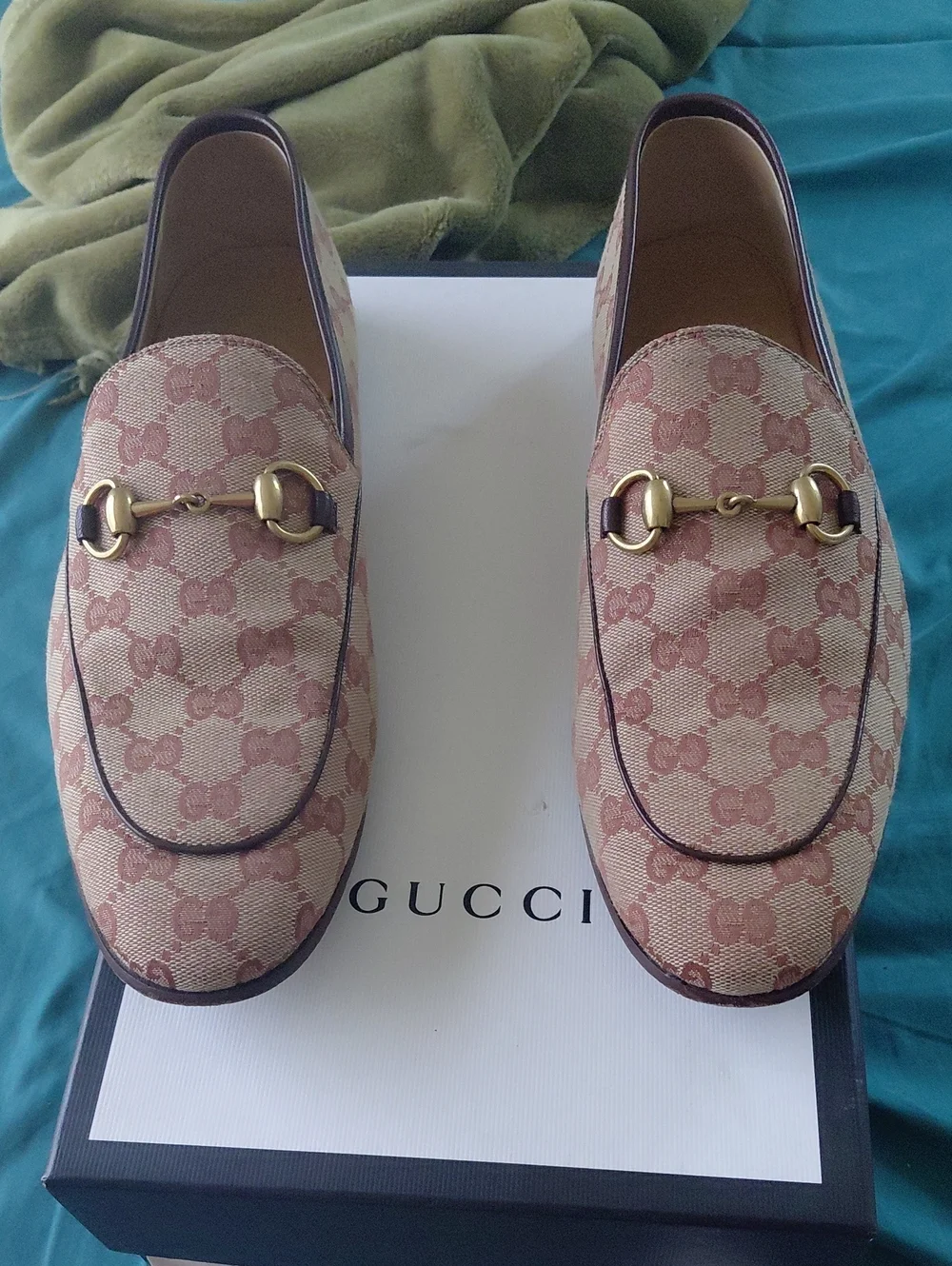 Gucci Brown GG Canvas Horsebit Loafers